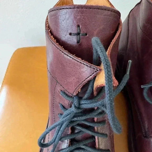 FIORENTINI+BAKER Polacchini
burgundy all Leather Ankle boots Men Size 39 - Picture 8 of 9